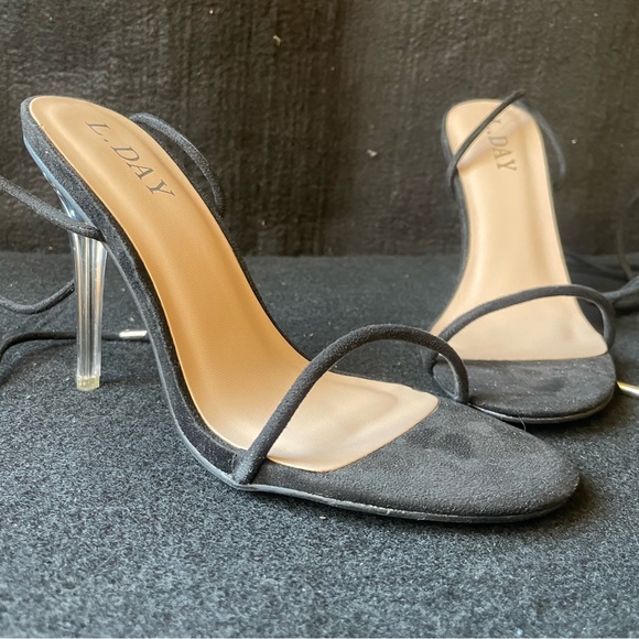 Sexy lace up acrylic heels - Picture 1 of 6